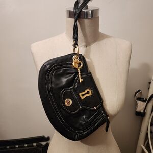Juicy Couture Black Clutch Bag with Gold Accents